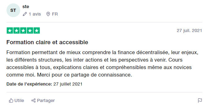Témoignage 3 : Formation claire et accessible